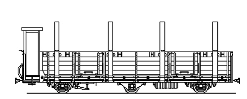 Ferro Train 804-309 - Austrian ÖBB Olm/s 64609 stanchion waggon, MzB, 
